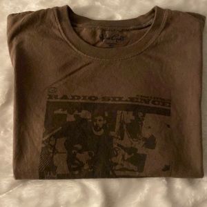 Brown Brandy Melville graphic tee